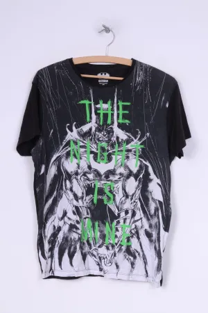 Cedar Wood State Batman The Night Is Mine Mens M T-Shirt Graphic Cotton Black Summer Top