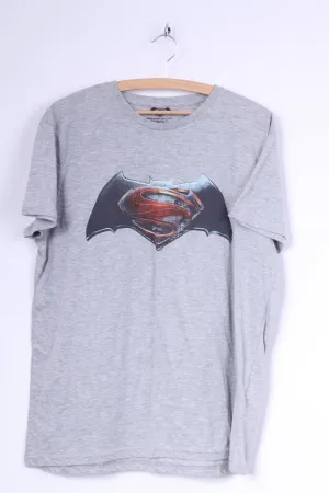 Cedar Wood State Mens XL T-Shirt Graphic Grey Cotton Batman V Superman