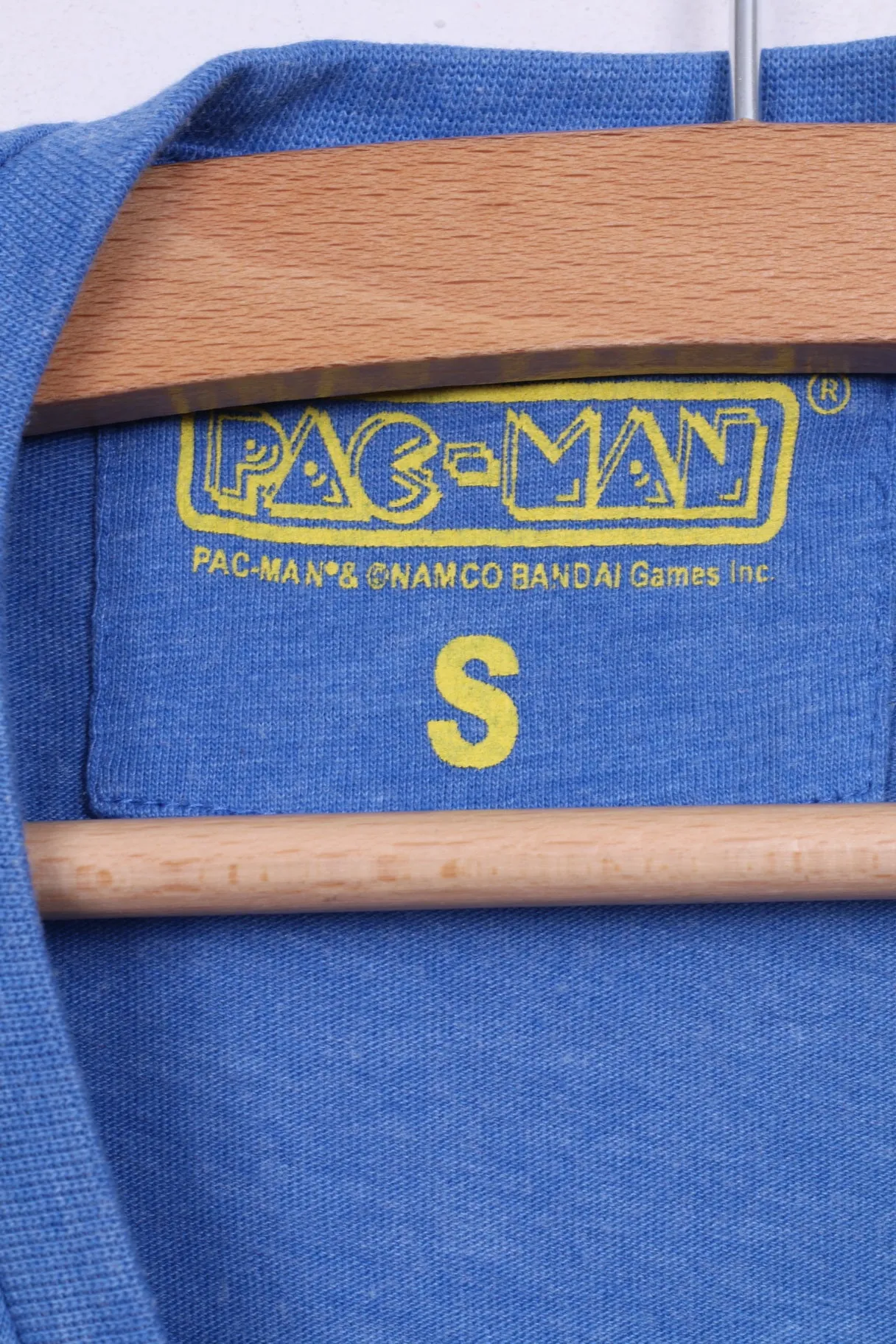 Cedar Wood State Pac-Man Mens S Grapic Shirt Blue Crew Neck Cotton