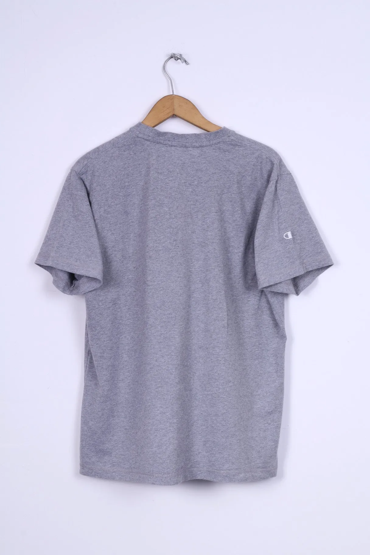 Champion Mens M T-Shirt Grey Cotton Graphic