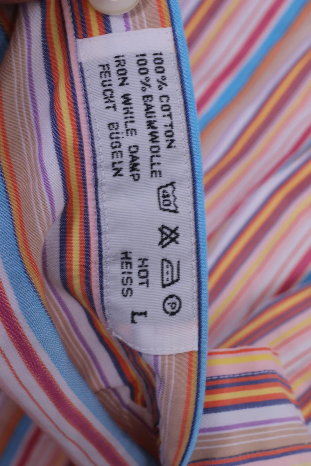 Charles Tyrwhitt London Mens 16 41 Casual Shirt Striped Multi Fitted Cufflinks