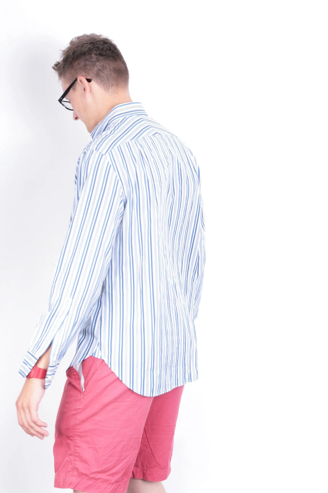 Charles Tyrwhitt Mens M Casual Shirt Striped Buttons Down Collar Cotton