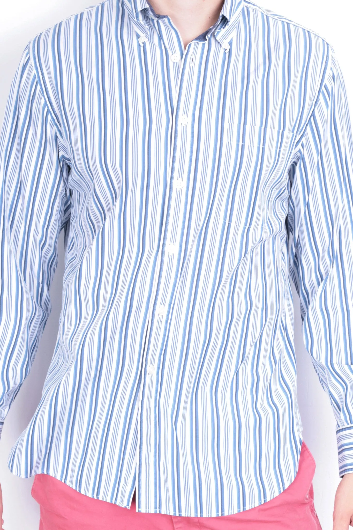 Charles Tyrwhitt Mens M Casual Shirt Striped Buttons Down Collar Cotton