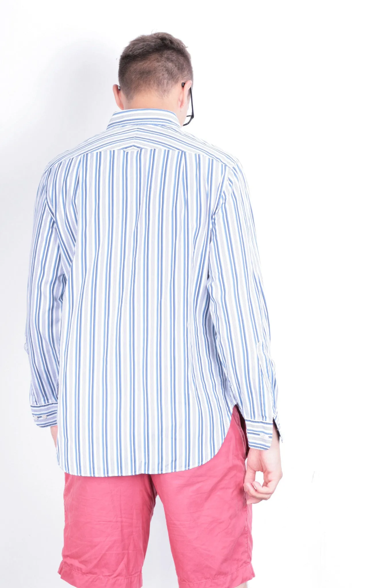 Charles Tyrwhitt Mens M Casual Shirt Striped Buttons Down Collar Cotton