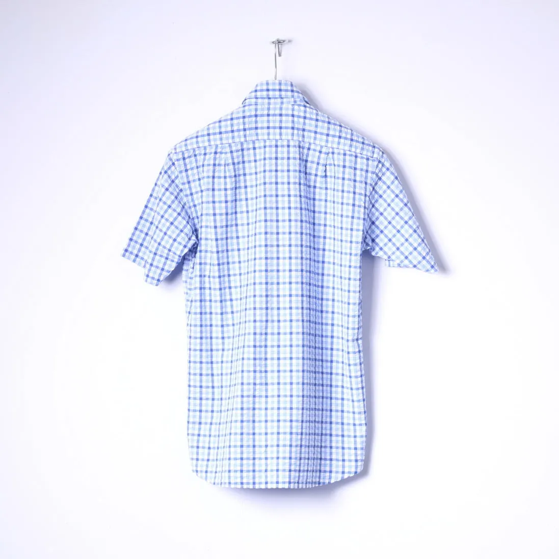 Charles Tyrwhitt Mens S Casual Shirt Blue Check Jermyn Street Cotton Top
