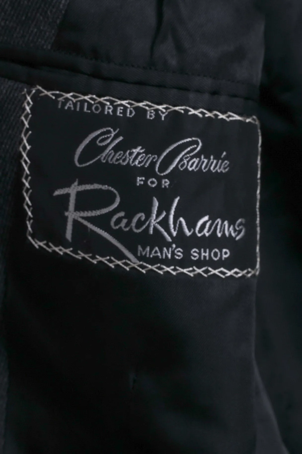 Chester Barrie For Rackhams Mens M Blazer Charcoal Single Breasted Jacket