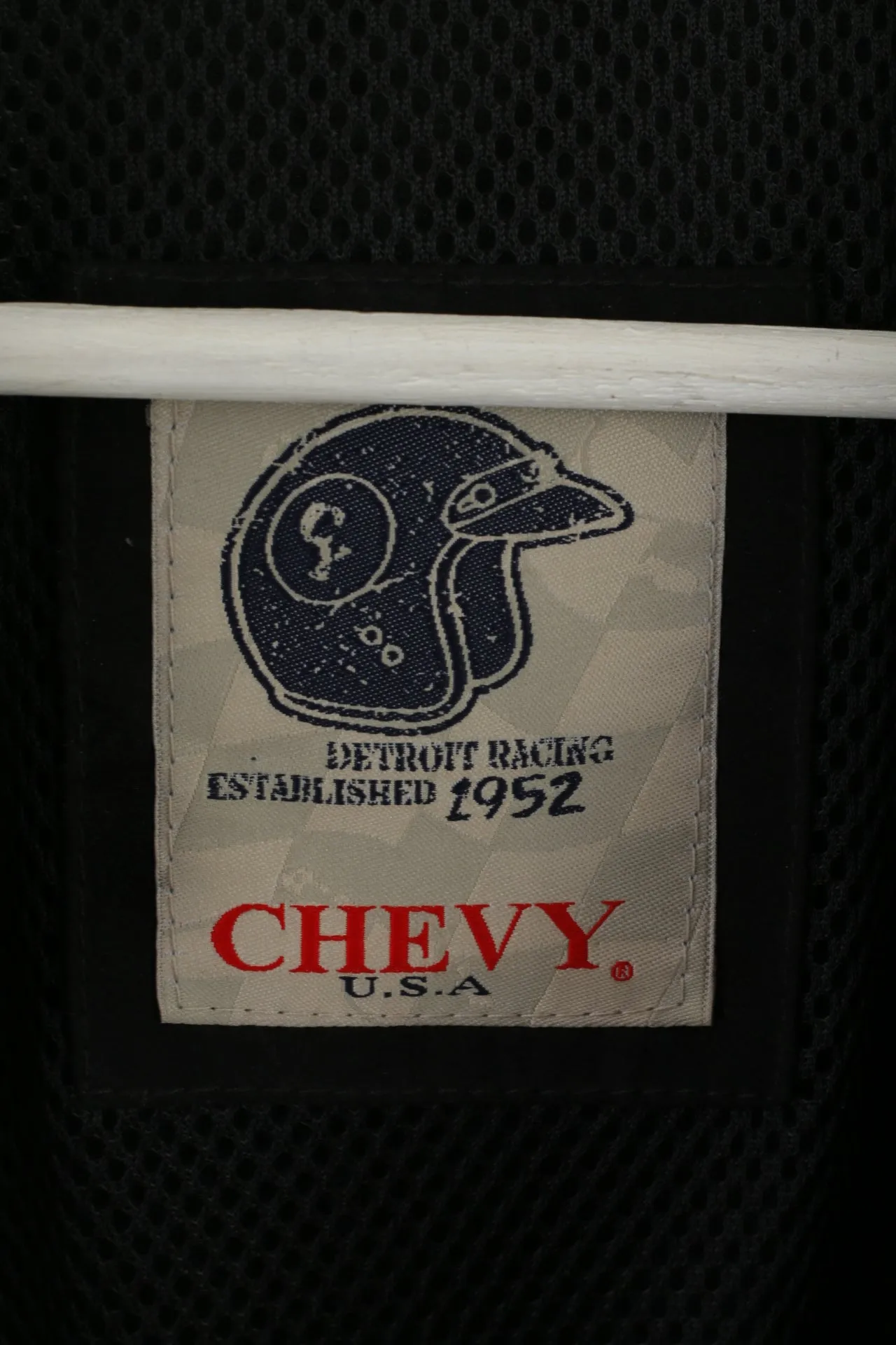 Chevy U.S.A Men 56 XL Jacket Black Techno Suede Detroit Racing Zip Up Top