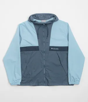 Columbia Spire Valley Hooded Windbreaker Jacket - Ripple Blue / Dark Mountain / Collegiate Navy