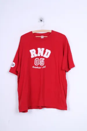 Comic Relief Mens XL T-Shirt Cotton Red Crew Neck RND 05