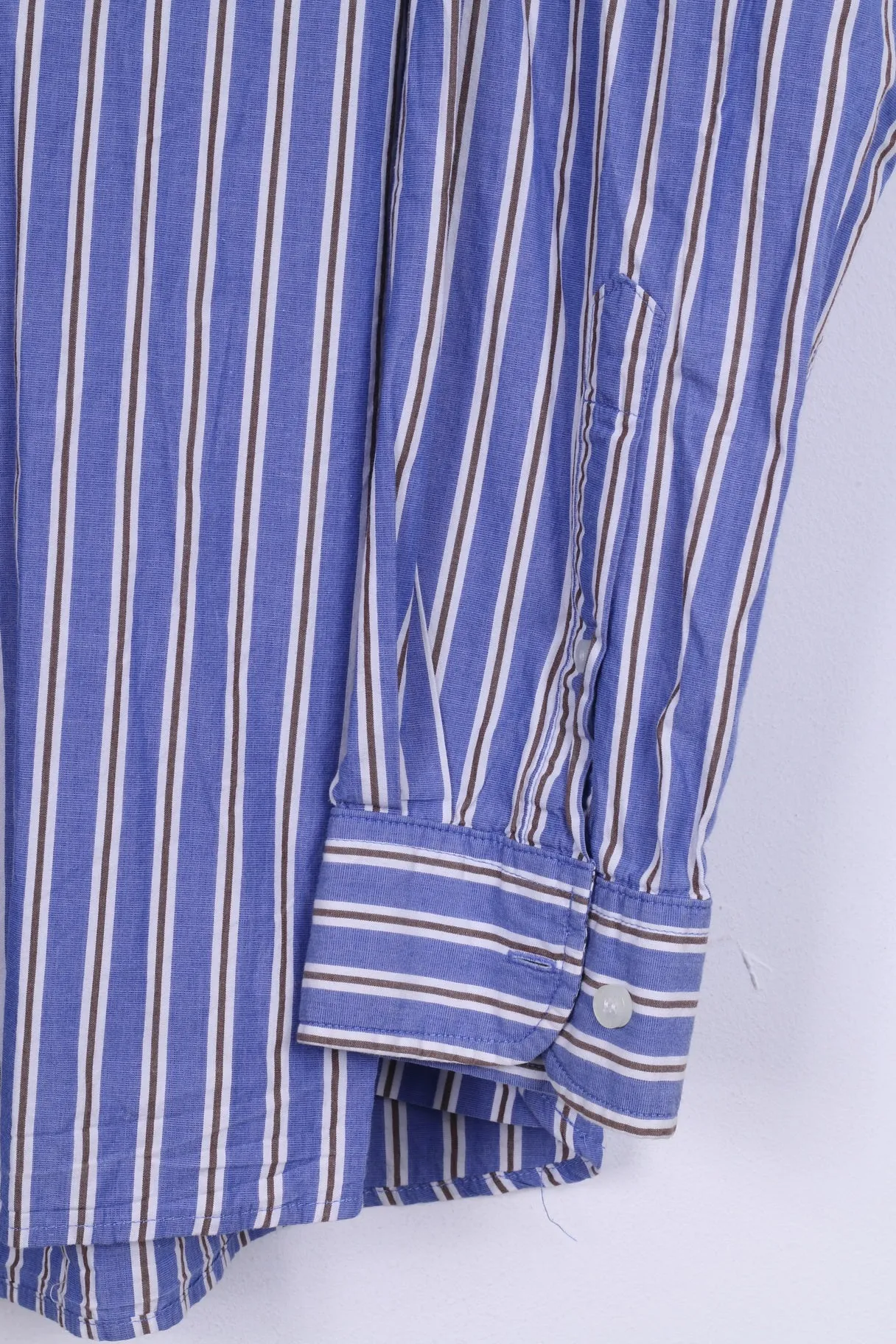 Cotton Traders Mens XL Casual Shirt Button Down Collar Striped