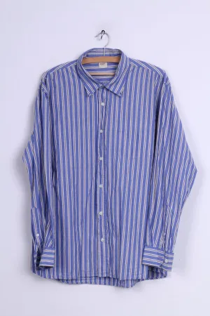 Cotton Traders Mens XL Casual Shirt Button Down Collar Striped
