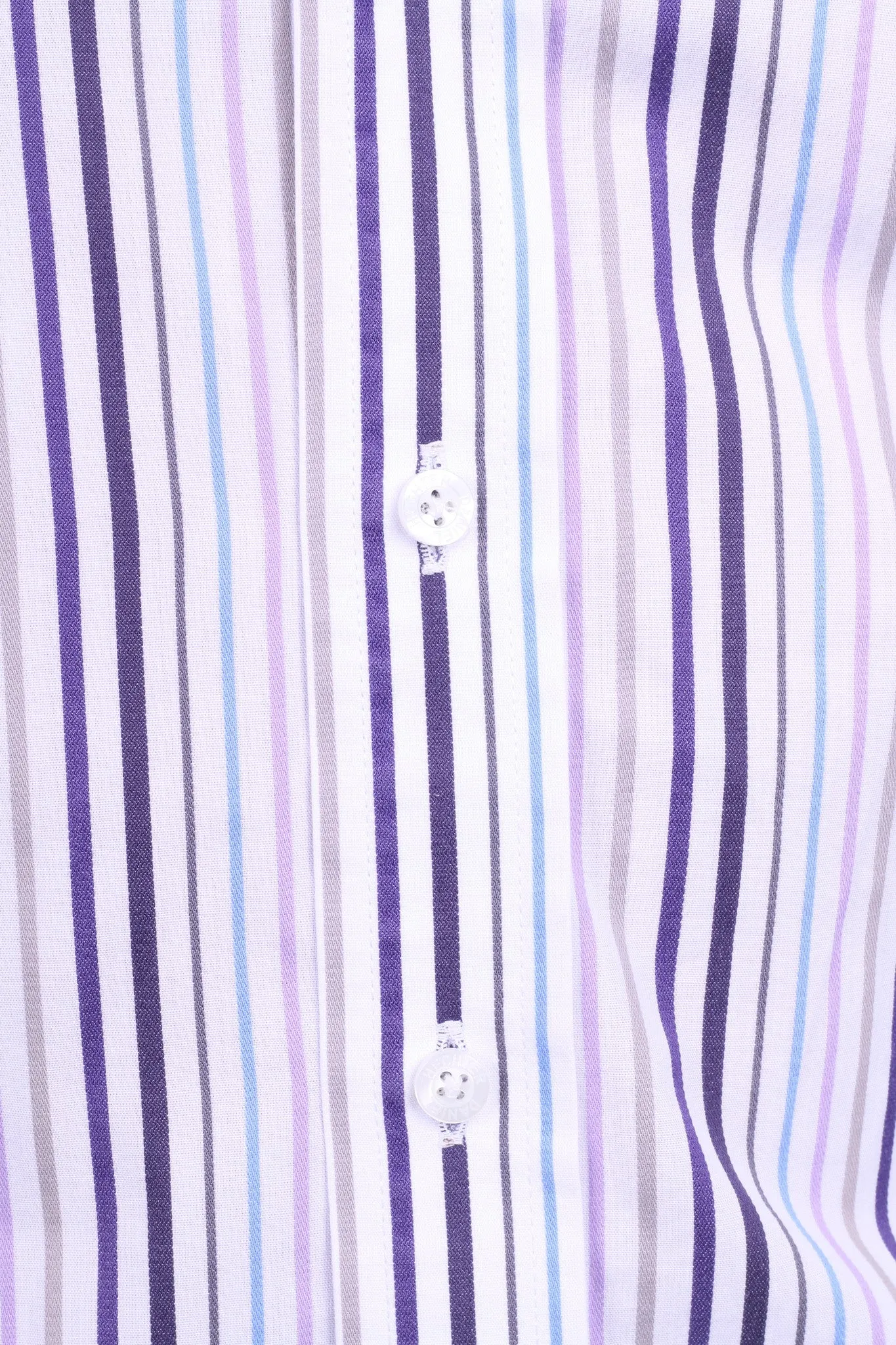 Daniel Hechter Mens 15 S Casual Shirt Cotton White Striped