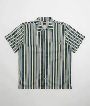 Dickies Multi Stripe Work Short Sleeve Shirt - Iceberg Green