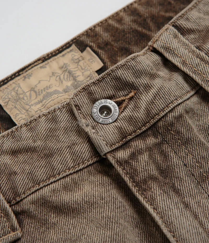Dime Classic Baggy Jeans - Dipped Sandblasted Brown