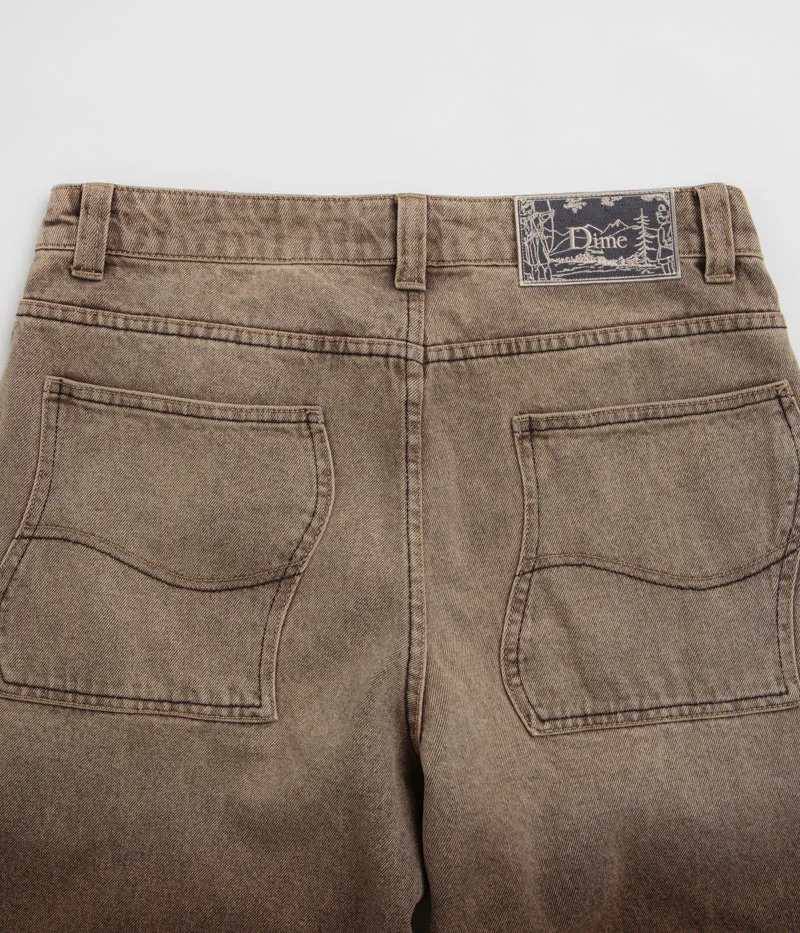 Dime Classic Baggy Jeans - Dipped Sandblasted Brown