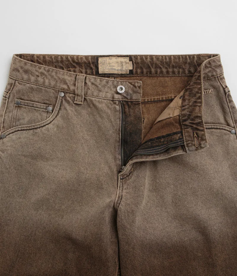 Dime Classic Baggy Jeans - Dipped Sandblasted Brown