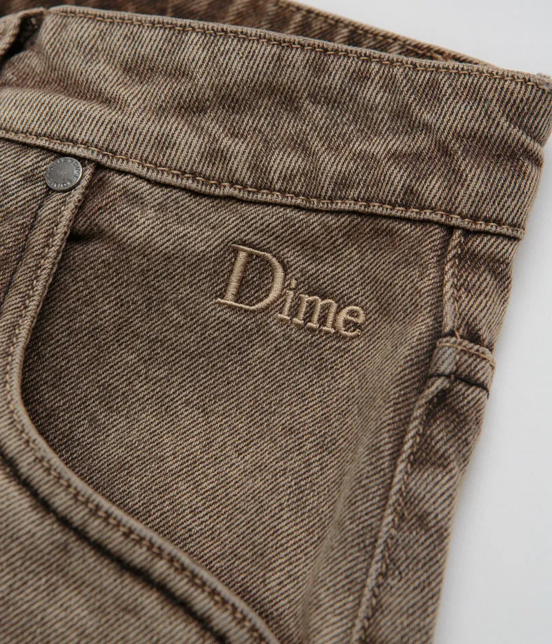 Dime Classic Baggy Jeans - Dipped Sandblasted Brown