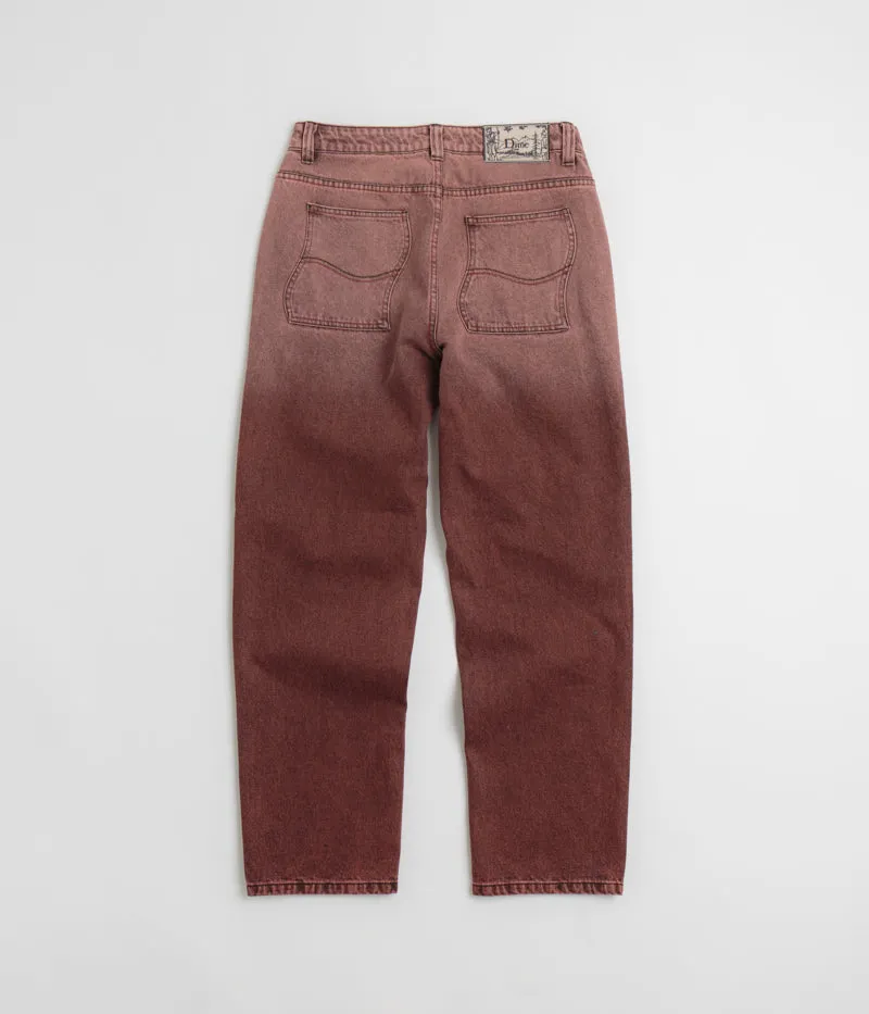 Dime Classic Relaxed Jeans - Dipped Sandblasted Burgundy