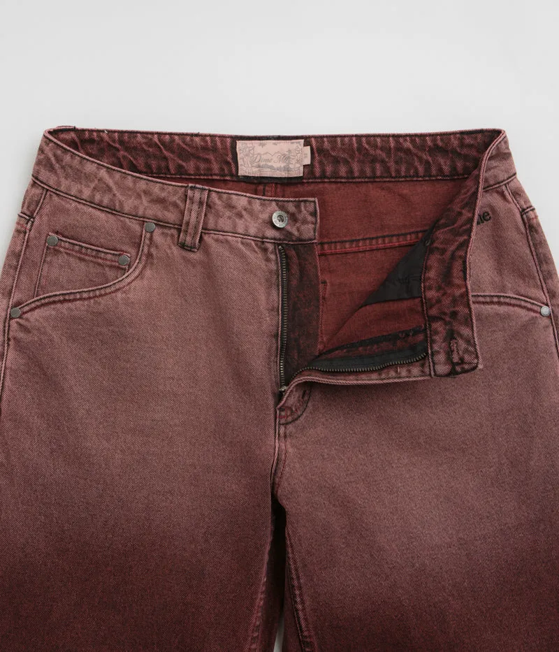 Dime Classic Relaxed Jeans - Dipped Sandblasted Burgundy