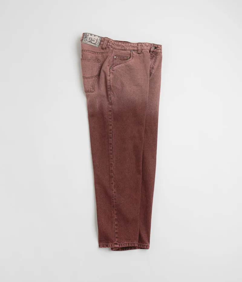 Dime Classic Relaxed Jeans - Dipped Sandblasted Burgundy