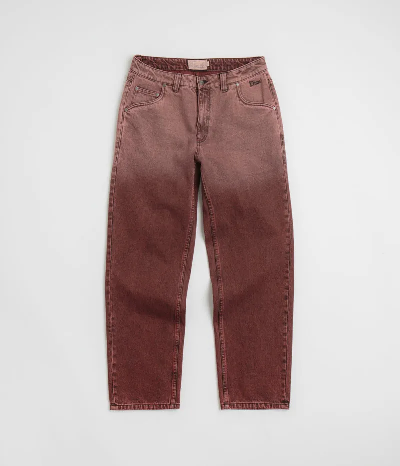 Dime Classic Relaxed Jeans - Dipped Sandblasted Burgundy