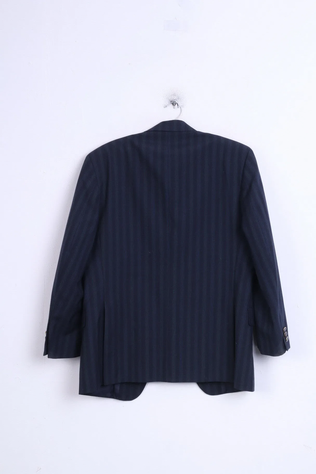 Dino Valente Mens 36 Blazer Jacket Wool Dark Grey Single Breasted Vintage
