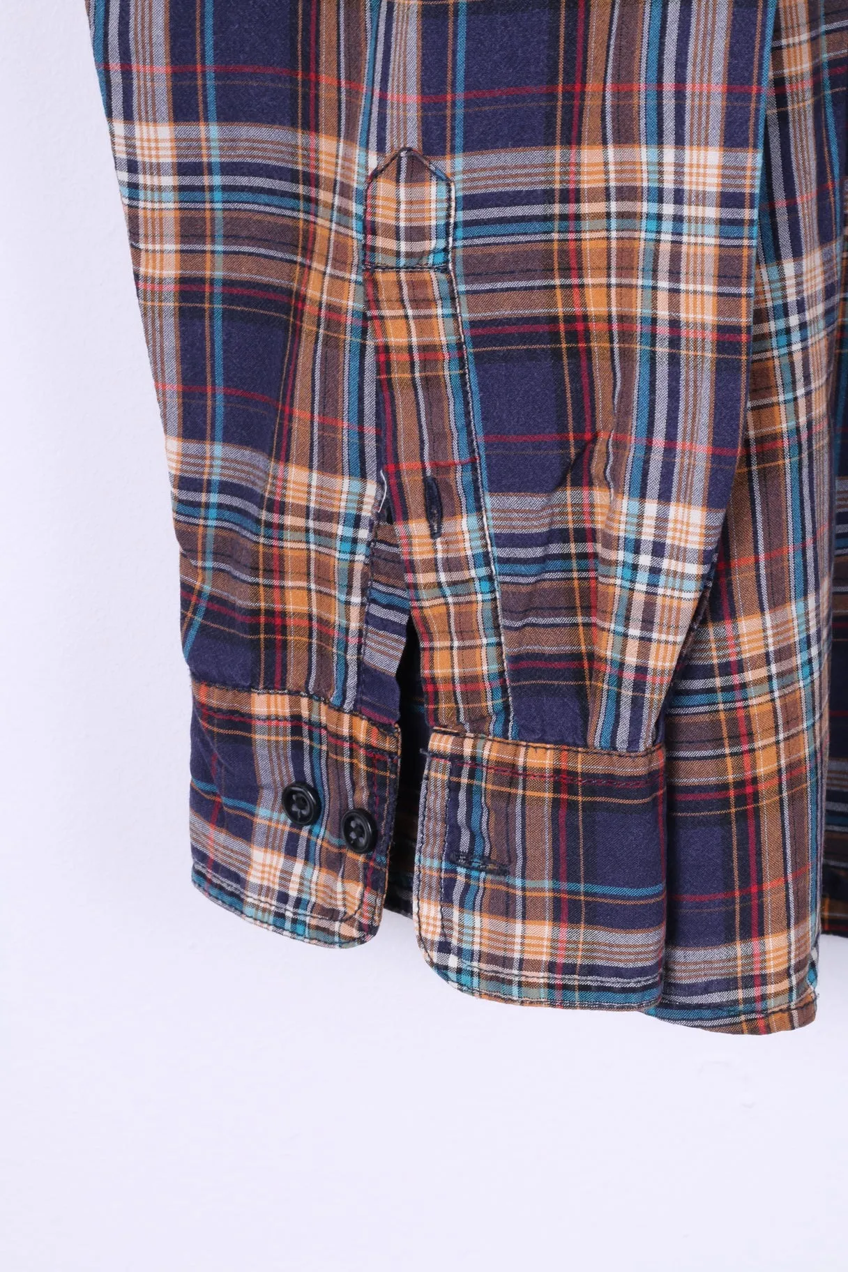 Dressmann Mens 3XL Casual Shirt Navy Cotton Checkered Long Sleeve XXXL Top
