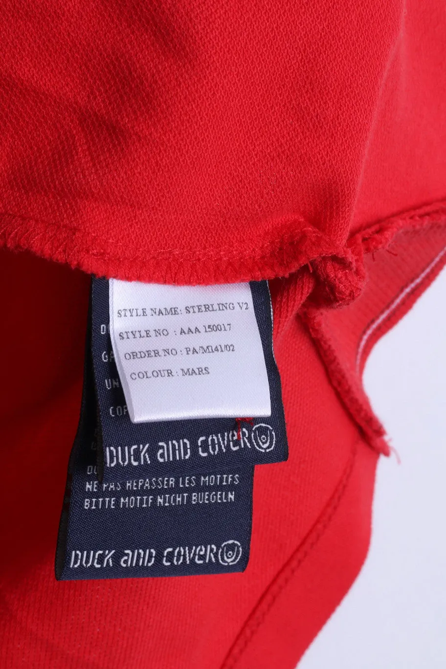 Duck and Cover Mens L Polo Shirt Red Cotton Sport
