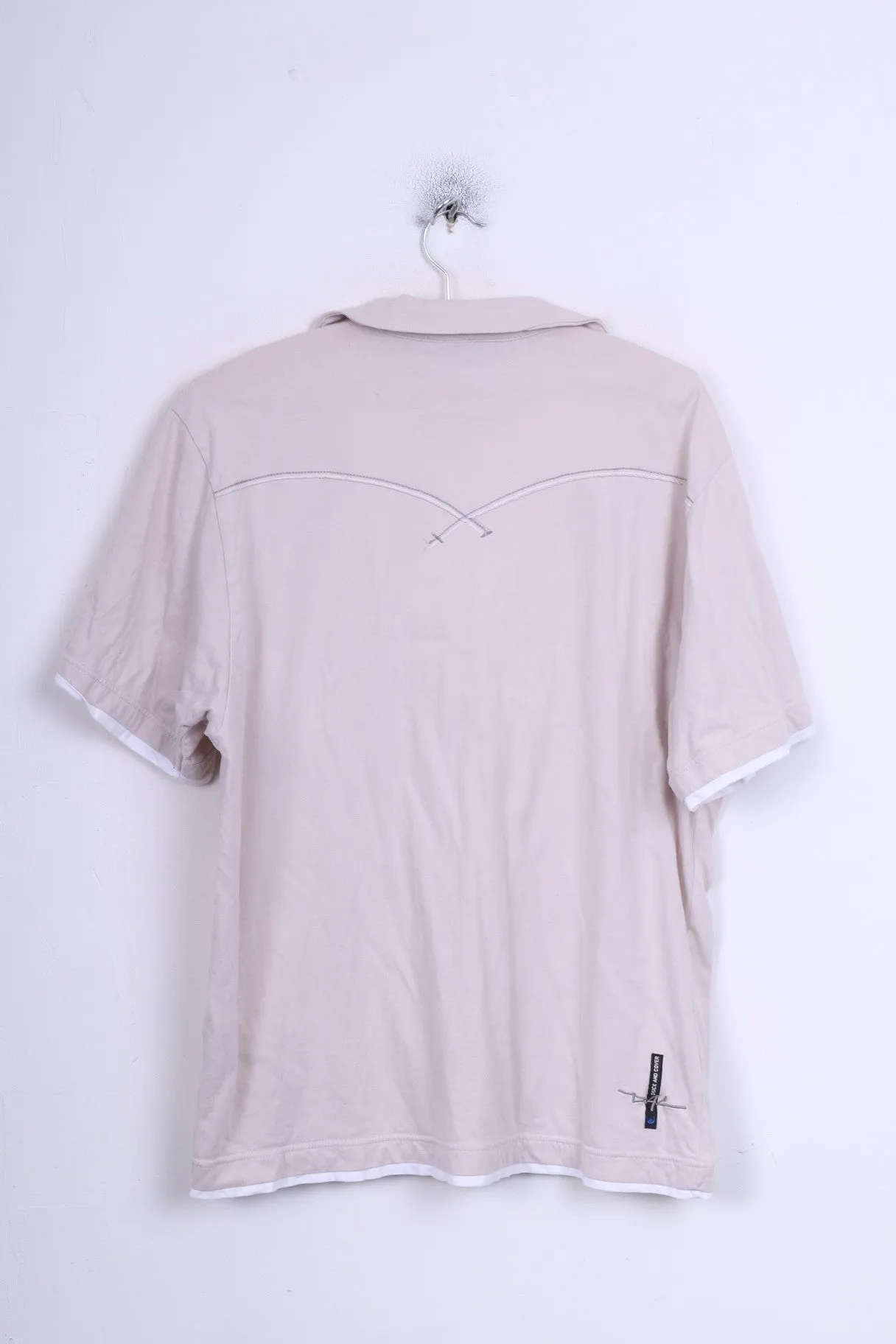 Duck and Cover Mens XL Polo Shirt Cotton Crew Neck Bright Brown