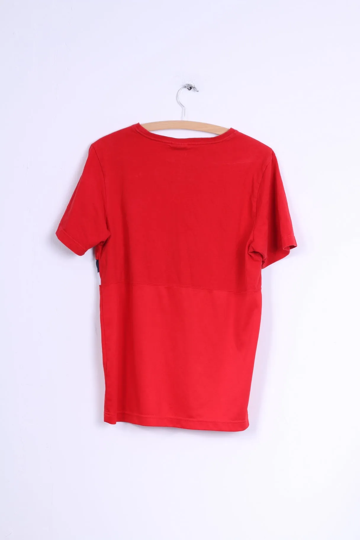 Ellesse Mens M T-Shirt Red Cotton Graphic Crew Neck Logo