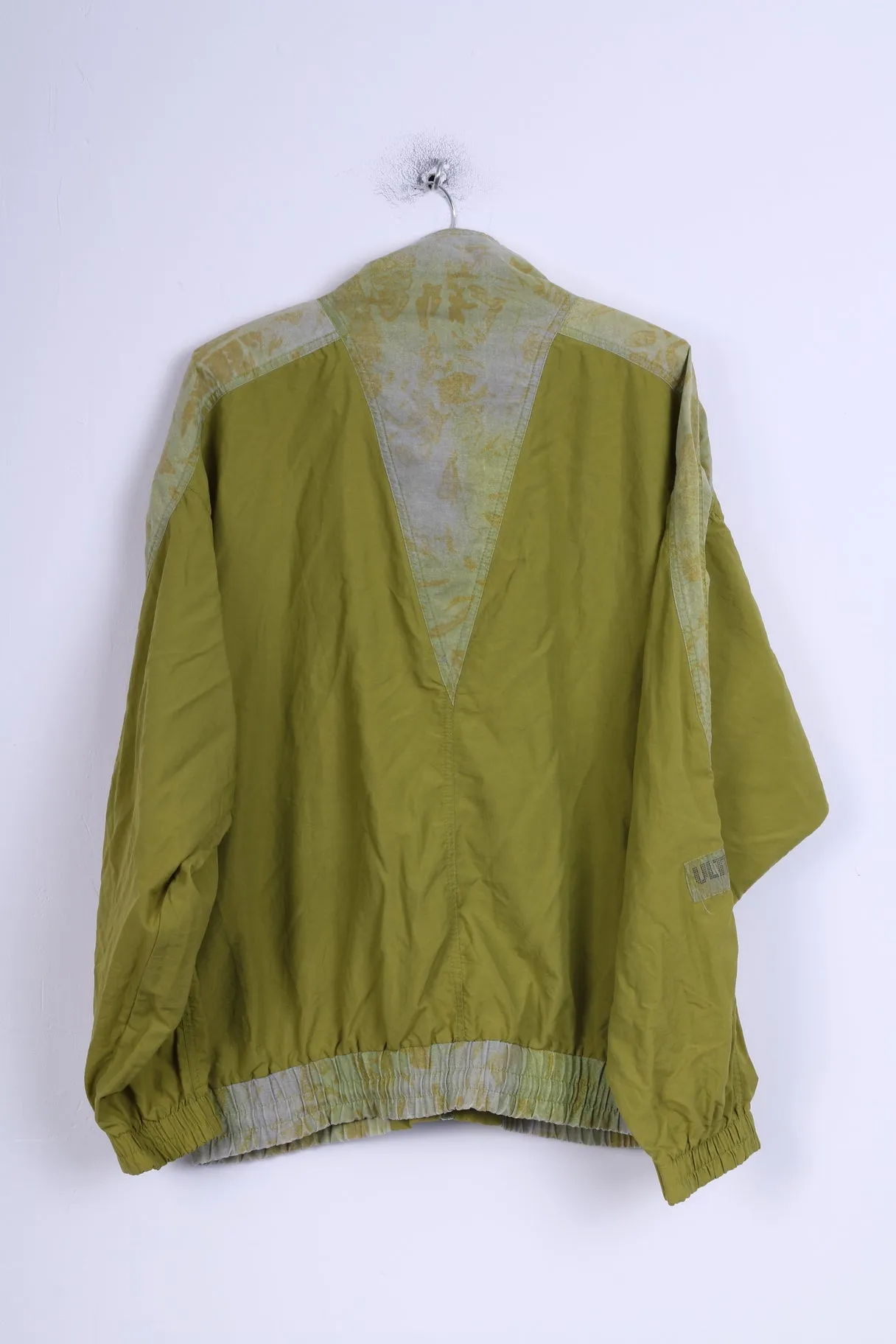 Etirel Mens XL Track Top Jacket Green Zippered Vintage Livestyle Lightweight Top