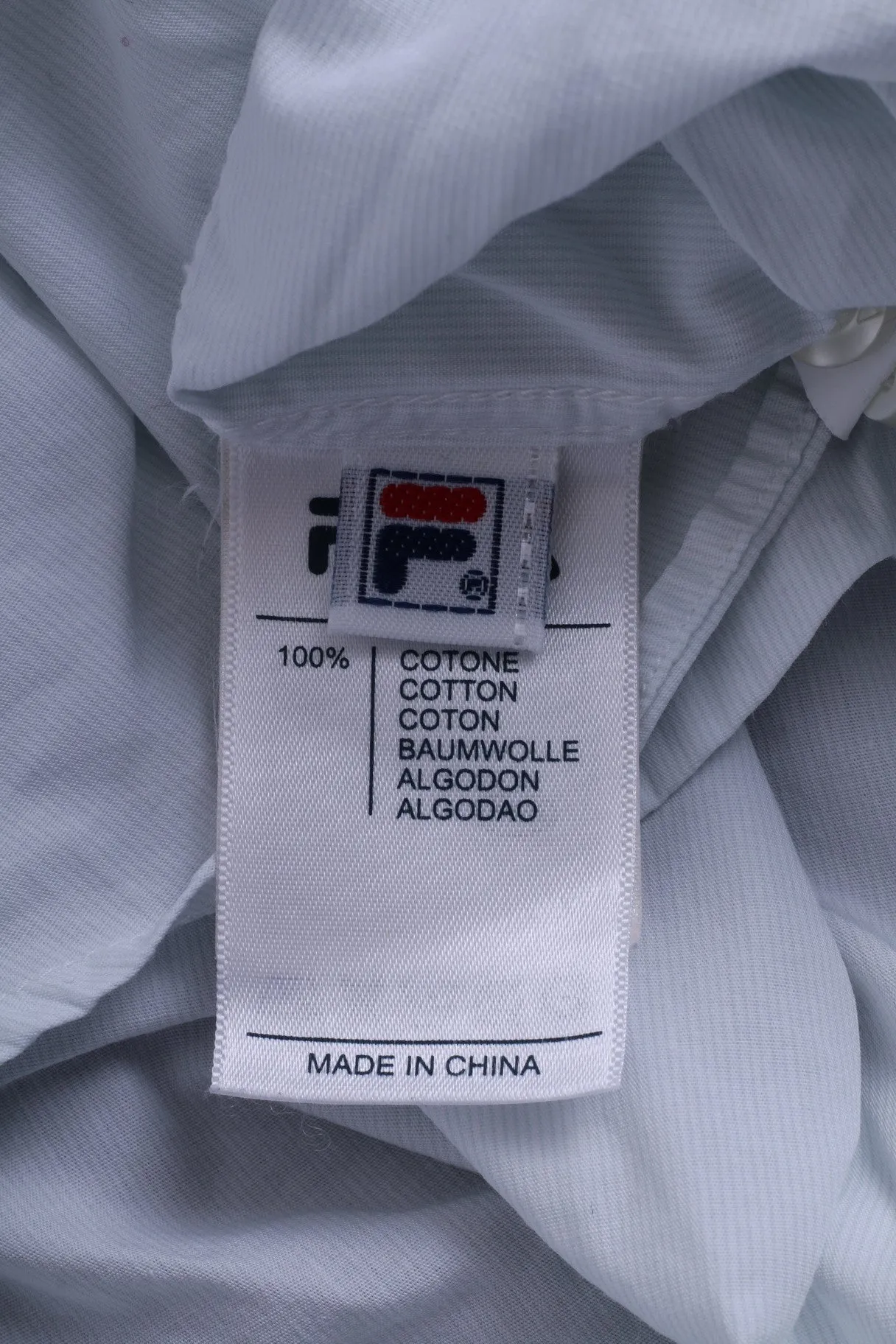 FILA Mens M Casual Shirt Long Sleeve Button Down Collar