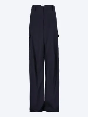 Fine wool cargo pants