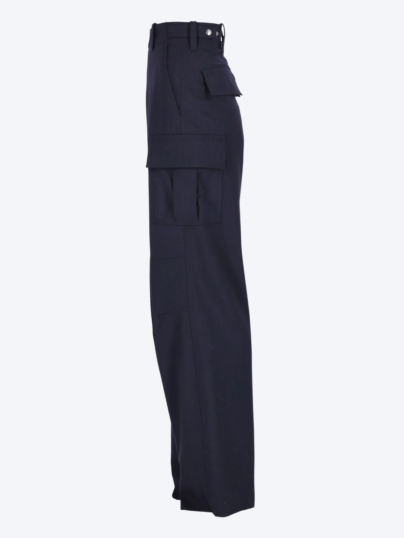 Fine wool cargo pants