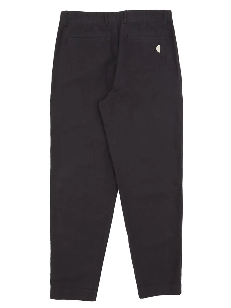 Folk Lean Assembly Pant in Soft Black Linen