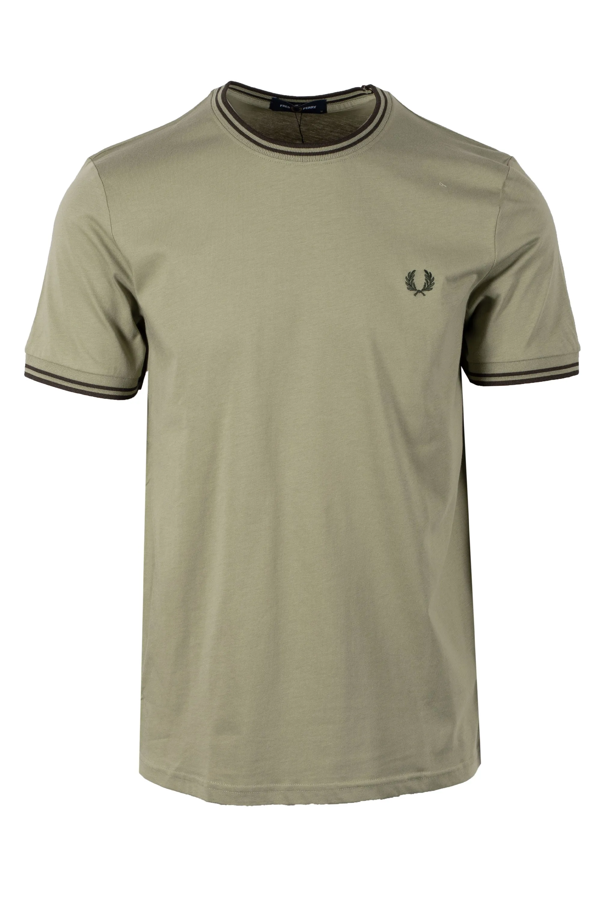 Fred Perry Twin Tipped T-Shirt Olive Mint/Night Green