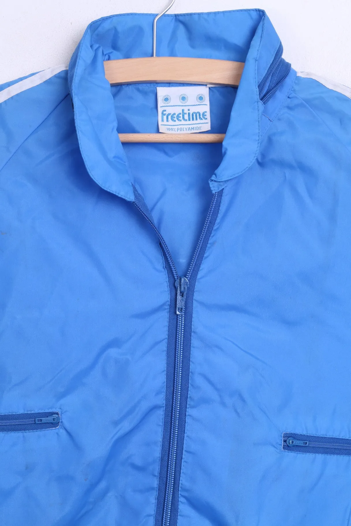 Freetime Mens 48 M Jacket Blue Nylon Waterproof Hood