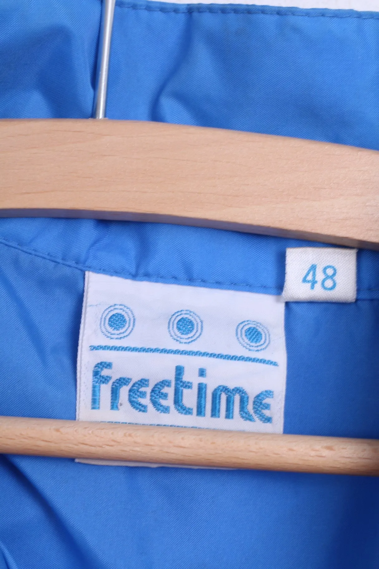 Freetime Mens 48 M Jacket Blue Nylon Waterproof Hood