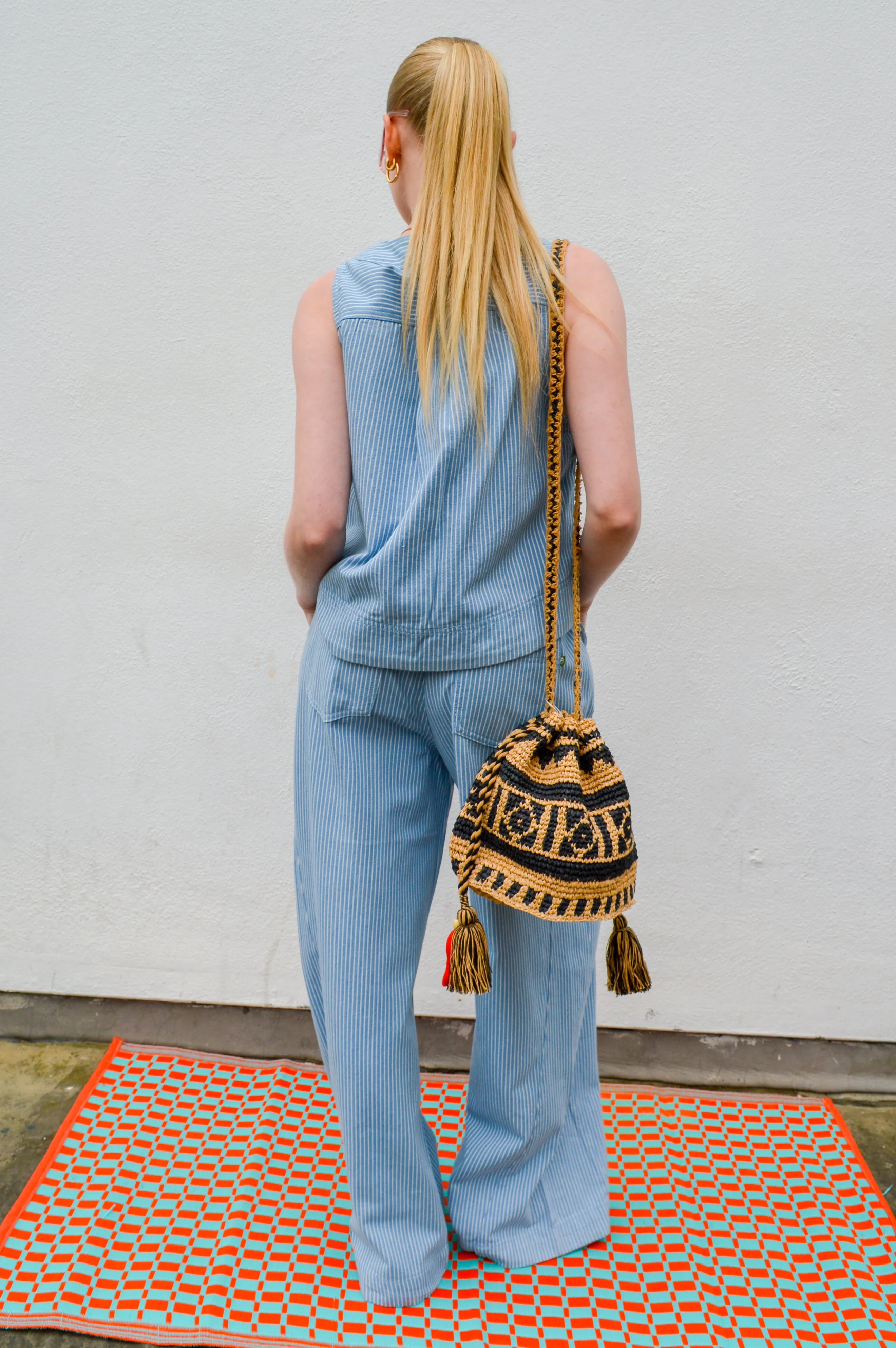 FRNCH Pensee Blue Striped Trousers