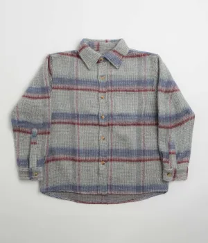 Fucking Awesome Oversized Flannel Shirt - Grey / Blue