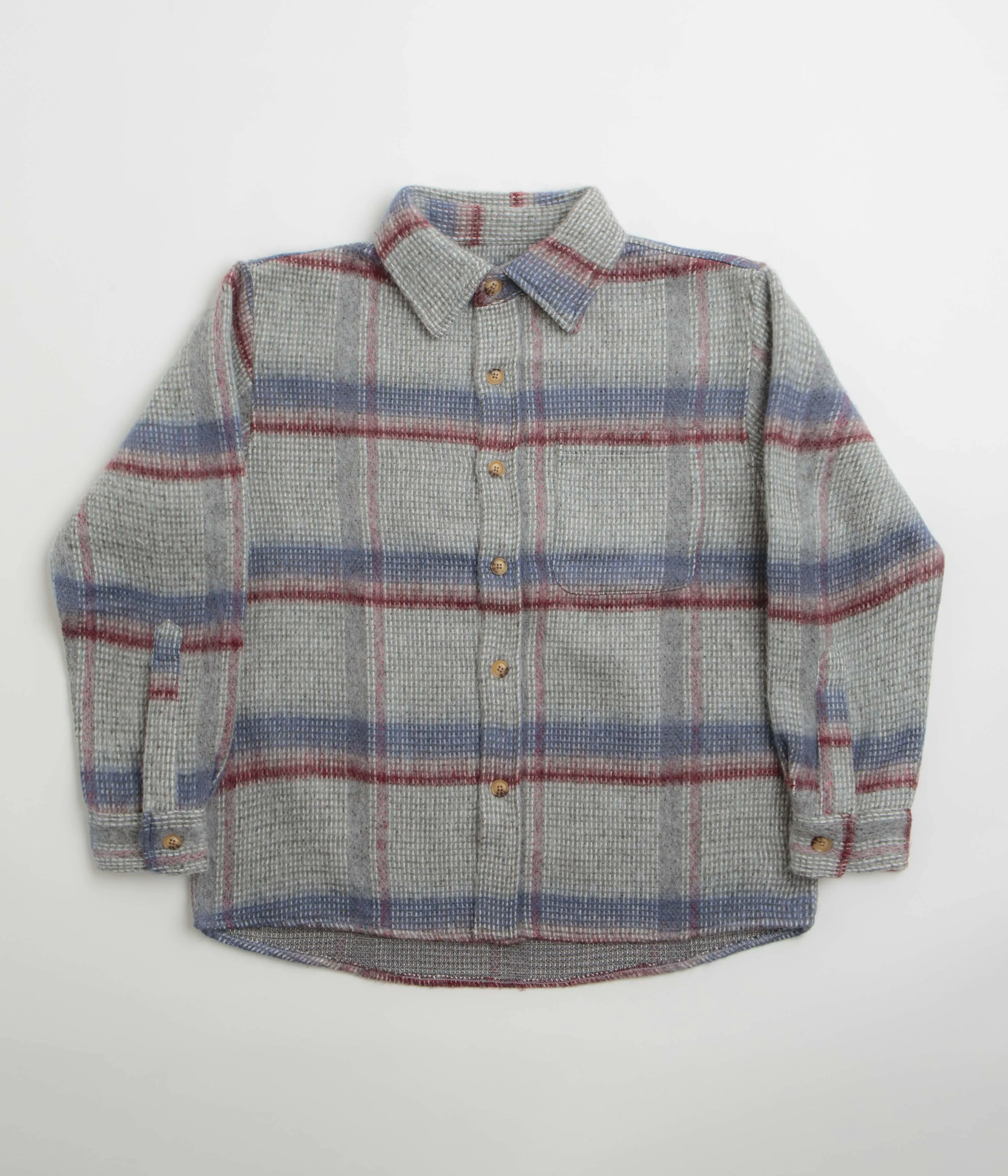 Fucking Awesome Oversized Flannel Shirt - Grey / Blue