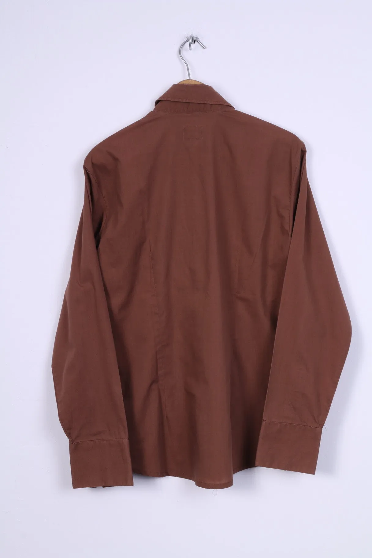 G-Star Mens XL (M) Casual Shirt Brown Long Sleeve