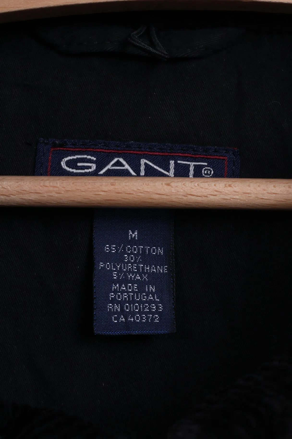 Gant Mens M Jacket Harrington Cotton Black Full Zipper