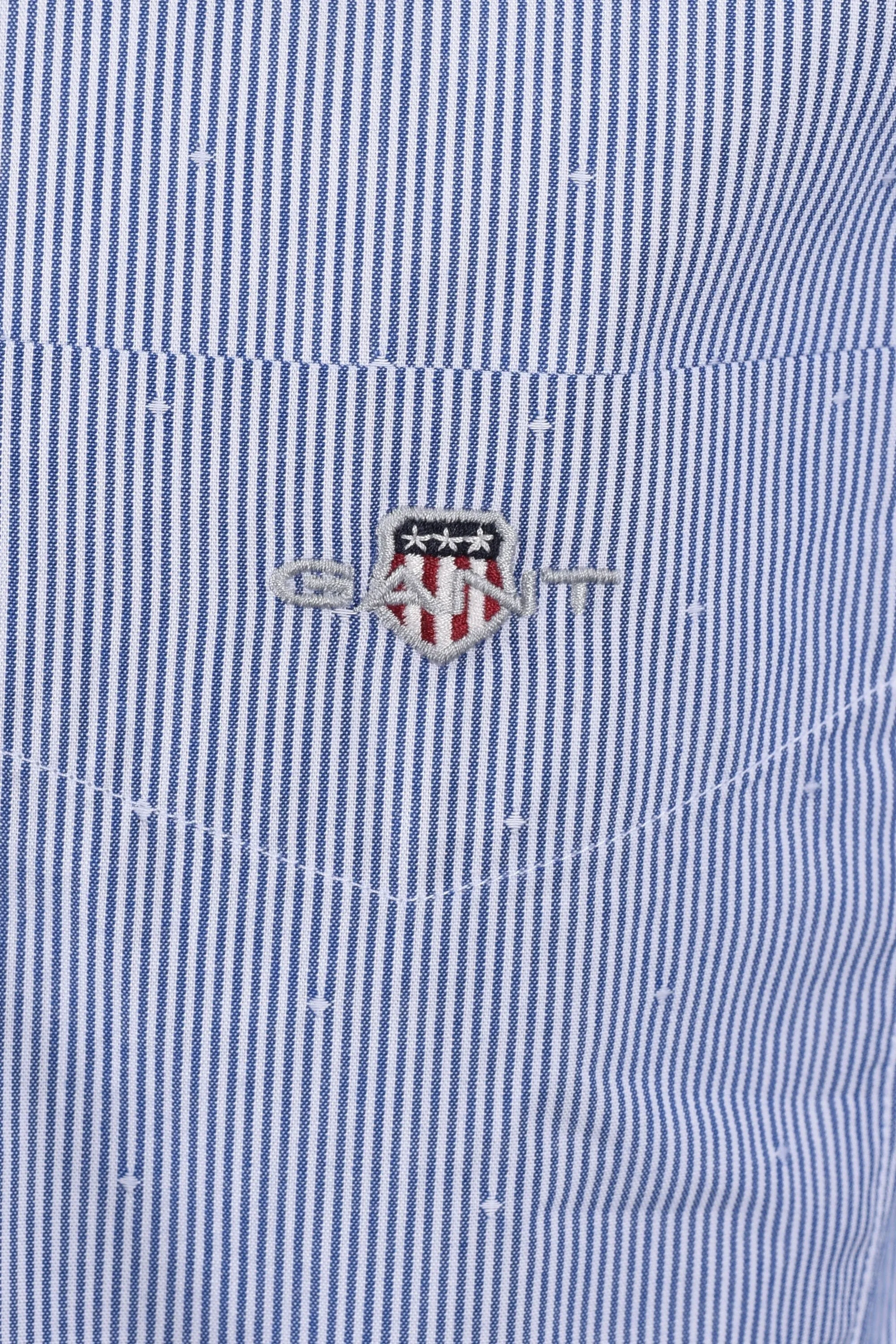 Gant Reg Dobby Dot Stripe Shirt College Blue