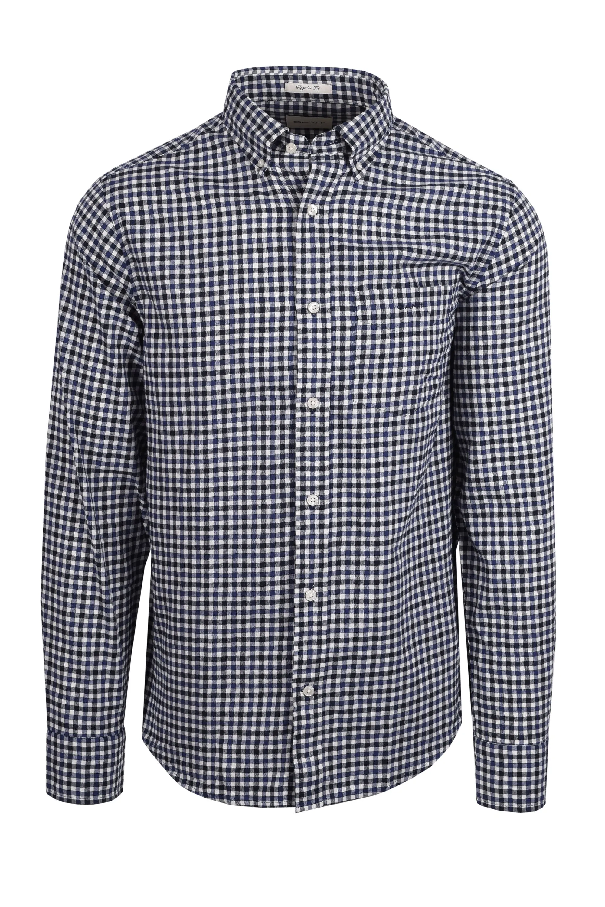 Gant Reg Light Twill Gingham Shirt Sailor Navy