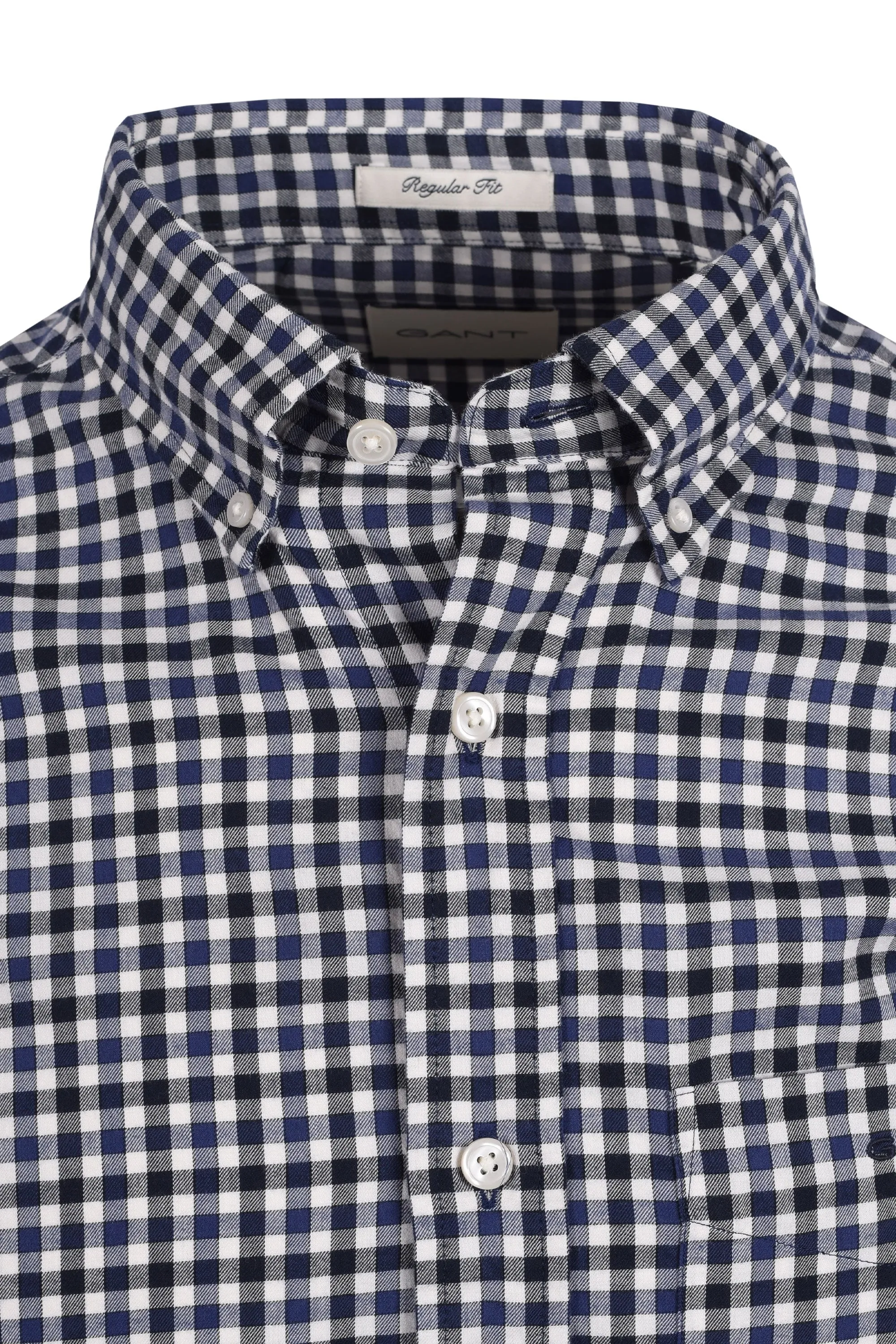 Gant Reg Light Twill Gingham Shirt Sailor Navy