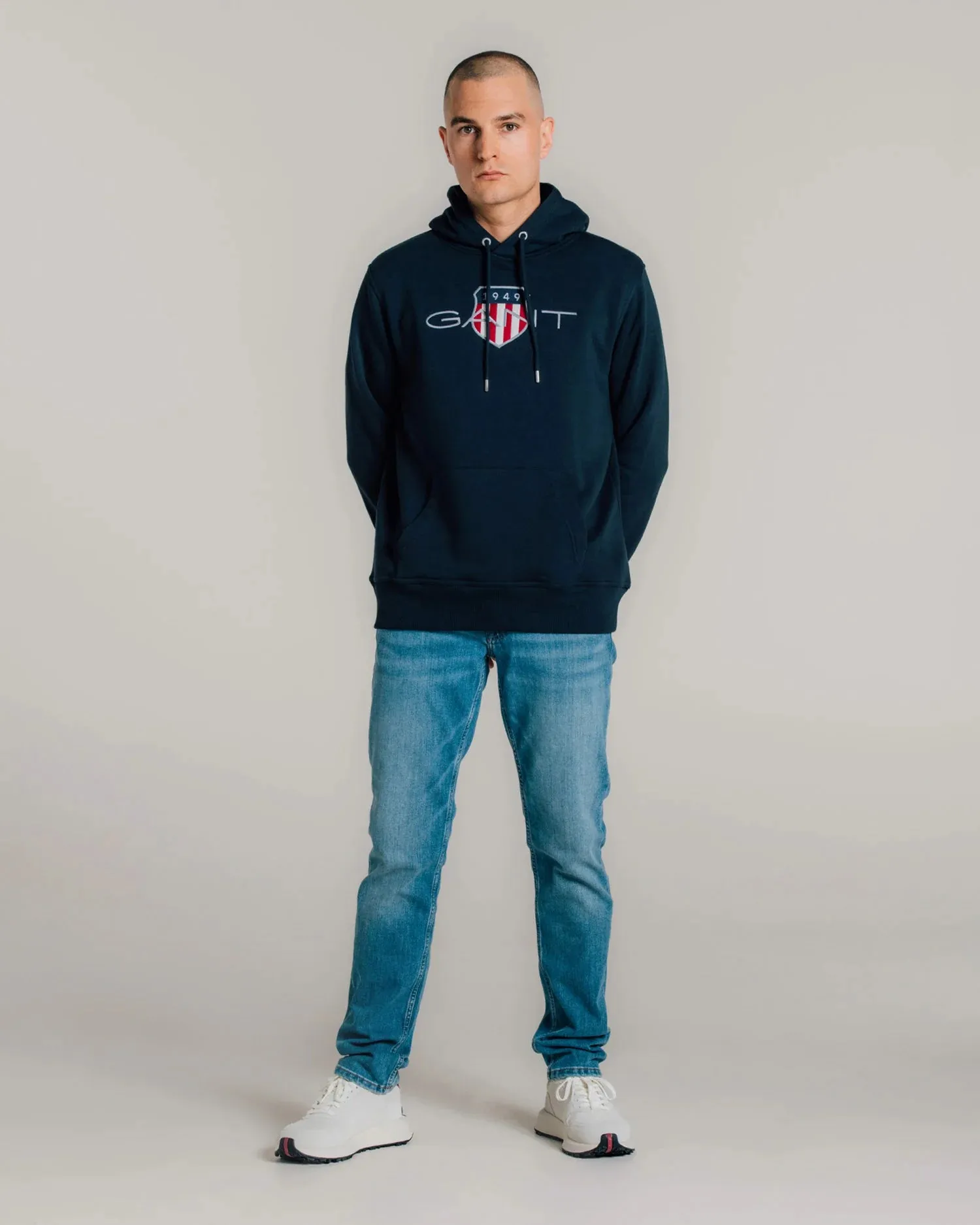 GANT - Shield Hoodie - Evening Blue