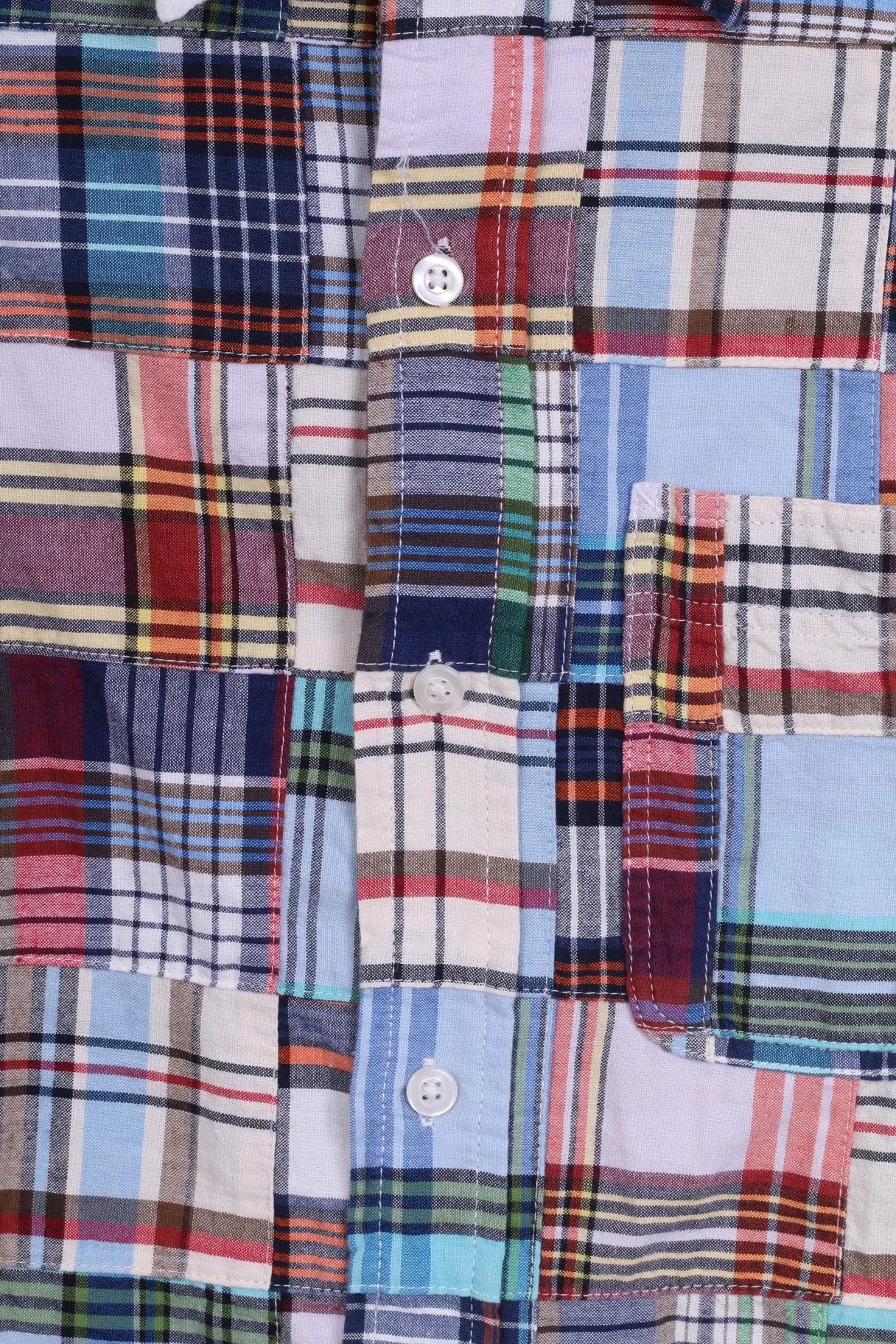 GAP Mens S Casual Shirt Blue Checkered Cotton Slim Fit Long Sleeve