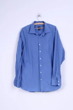 GAP Mens XL Casual Shirt Blue Cotton Stretch Long Sleeve