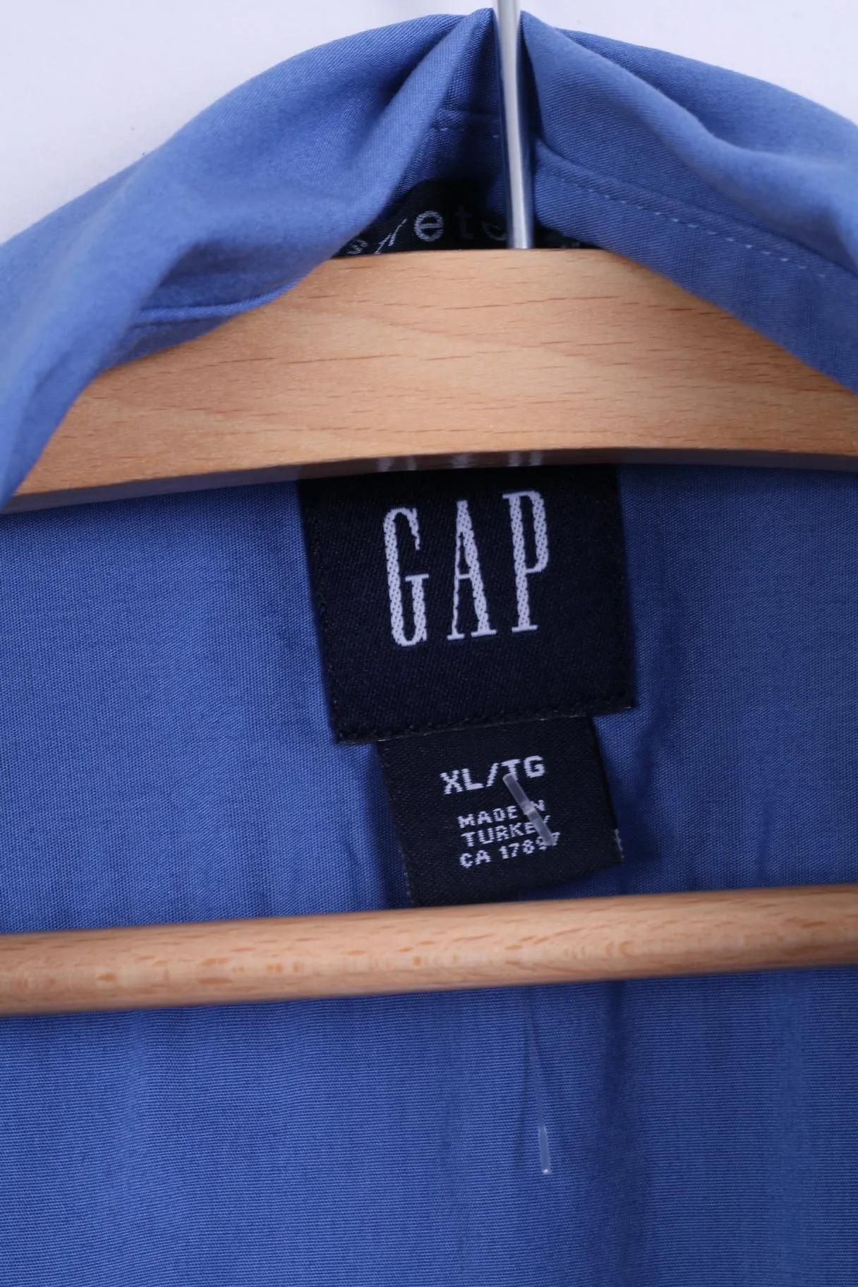 GAP Mens XL Casual Shirt Blue Cotton Stretch Long Sleeve